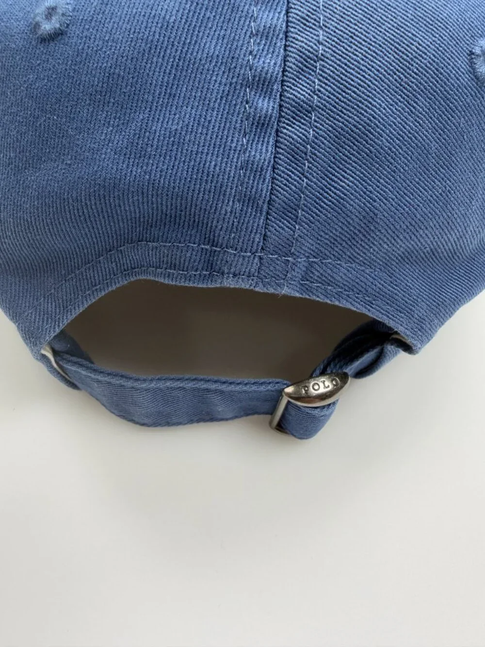 NWT POLO RALPH LAUREN EARTH BLUE SPELL OUT COTTON TWILL HAT